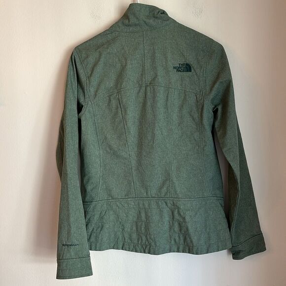 The North Face Women Calentito 2 Jacket Green Heather small Windwall Full-Zip - Picture 6 of 10